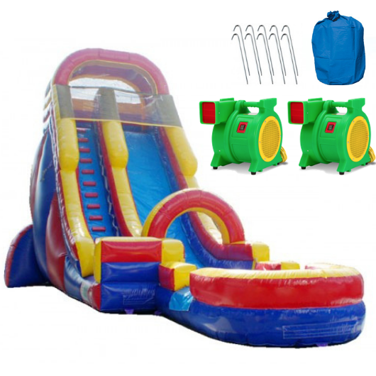 Moonwalk USA Inflatable Slide 22'H Rainbow Screamer Inflatable Slide Wet/Dry W-322