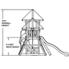 Image of congo monkey playset #3 side view and dimensions