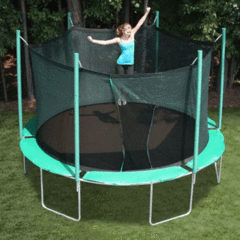Sports Tramp Extreme 13.5' Round Trampoline with Detachable Enclosure