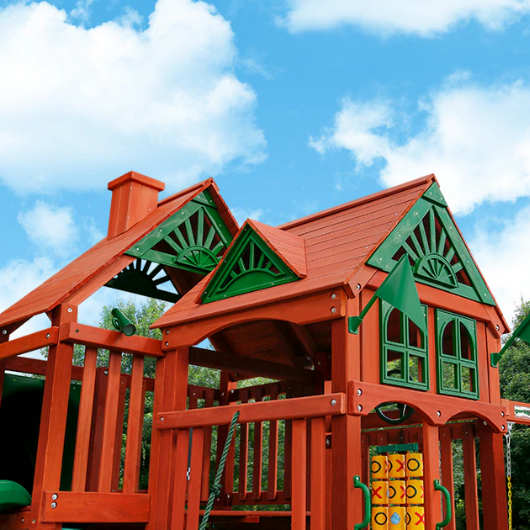tongue and groove wood roof on gorilla five star deluxe swing set
