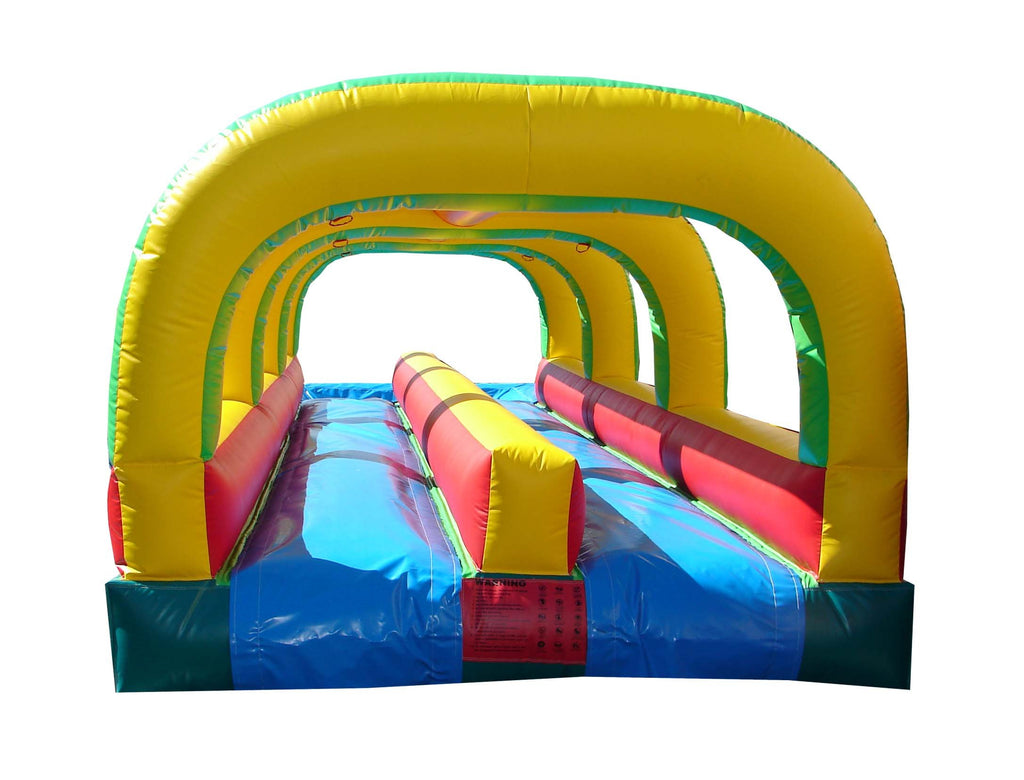 Slip N Slide - 40'L Happy Jump Dual Lane Slip N Slide With Pool - The Bounce House Store